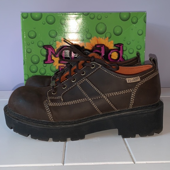 Vintage 90’s Mudd Chunky Platform Donnie Brown Oxford Style Shoes Deadstock Y2K - Picture 7 of 17